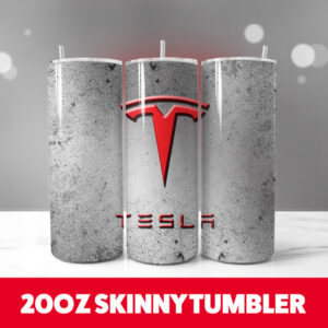 Tesla 1 20oz Skinny Tumbler PNG Digital Download 1