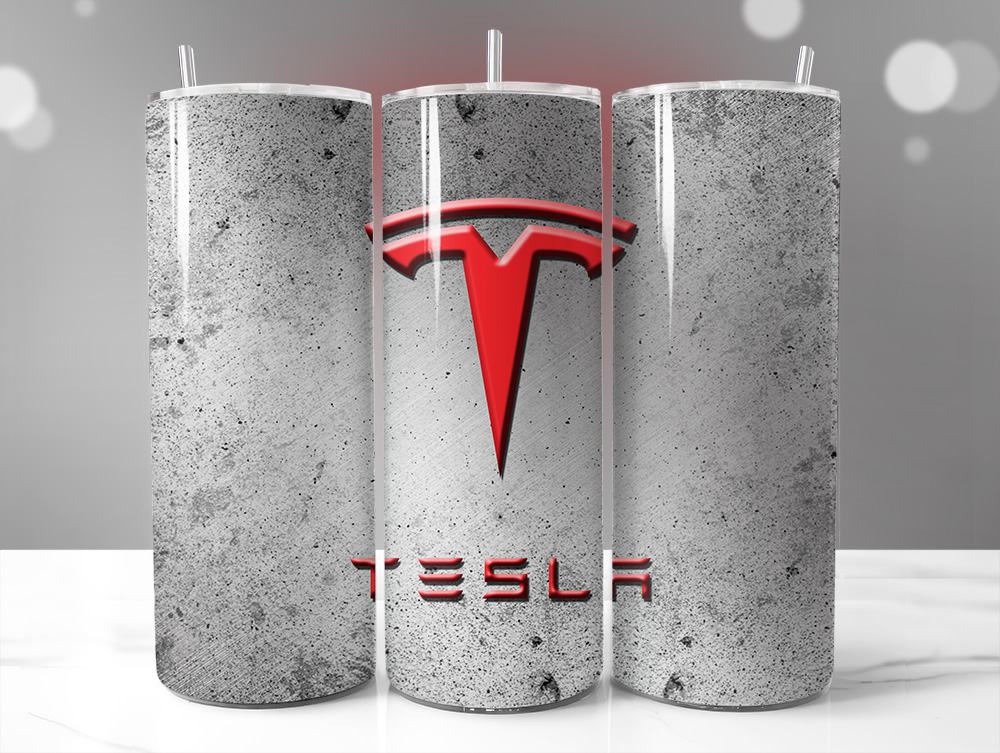Tesla 1 20oz Skinny Tumbler PNG Digital Download