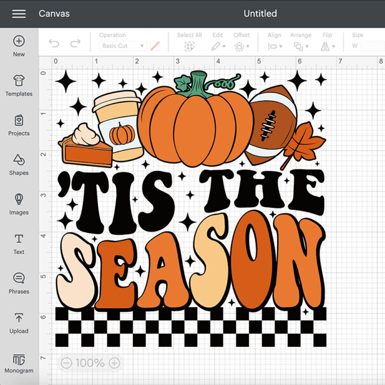 Tis The Season SVG Football Latte Coffe Pie Pumpkin Retro T shirt Design SVG PNG 2