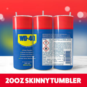 WD40 20oz Skinny Tumbler PNG Digital Download 1