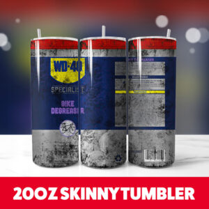 WD40 GRUNGE 20oz Skinny Tumbler PNG Digital Download 1
