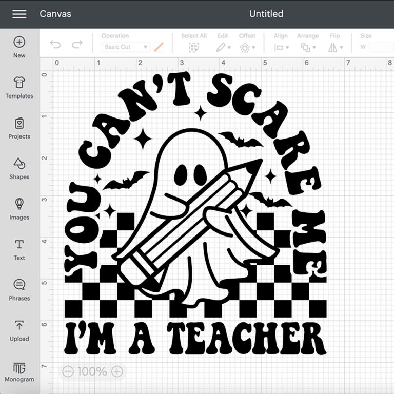 You Cant Scare Me Im a Teacher SVG Funny Halloween T shirt Retro Design SVG PNG 2