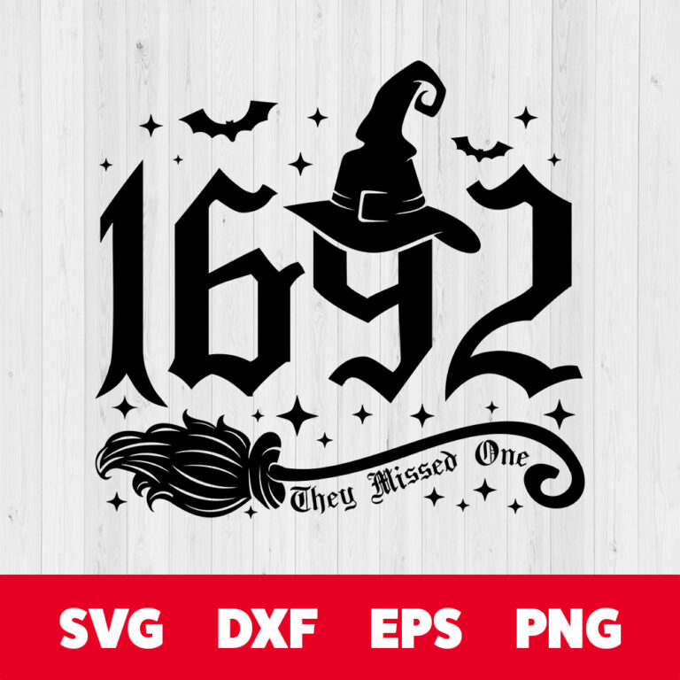 1692 They Missed One SVG Vintage Salem Witches T shirt Design SVG PNG 1