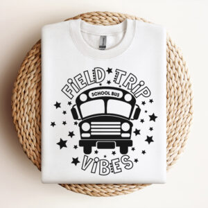 Field Trip Vibes SVG Field Game Day Fun School Bus T shirt Design SVG PNG Files 3