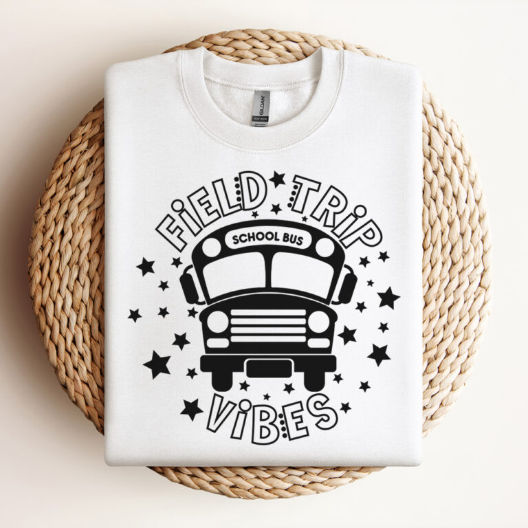 Field Trip Vibes SVG Field Game Day Fun School Bus T shirt Design SVG PNG Files 3
