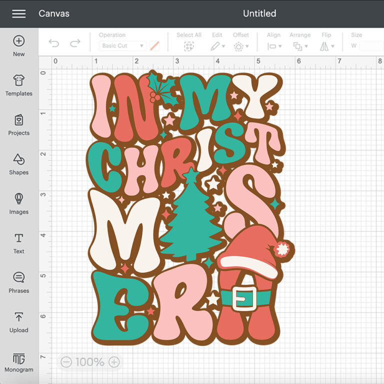 In My Christmas Era SVG Santa Claus Tree Color Retro Design SVG PNG Files 2