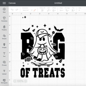 Name Bag Of Treats SVG Cool Childrens Bag Halloween Digital Design SVG PNG 2
