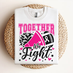 Together We Fight SVG Sports Breast Cancer Awareness SVG PNG Cut Files 3