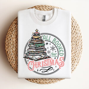 All Booked For Christmas Books Tree T shirt Digital Design SVG PNG 3