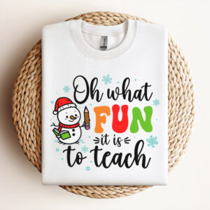 Oh What Fun It Is To Teach SVG Funny Christmas Teachers T shirt Design PNG 3