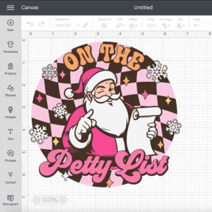 On The Petty List SVG Santas Petty List T shirt Retro Digital Design SVG PNG Files 2