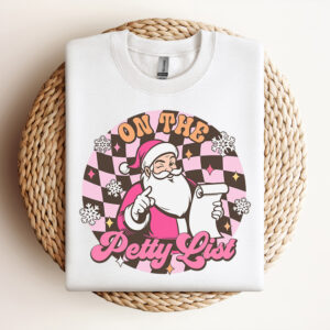 On The Petty List SVG Santas Petty List T shirt Retro Digital Design SVG PNG Files 3