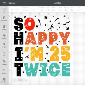 So Happy Im 25 Twice SVG Funny 50th Birthday T shirt Color Digital Design SVG PNG 2