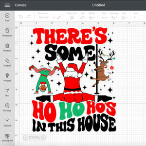 Theres Some Ho Ho Hos In This House SVG Funny Twerking Santa T shirt Design SVG 2