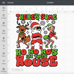 Theres Some Ho Ho Hos In This House SVG Funny Twerking Santa T shirt Design SVG PNG 2
