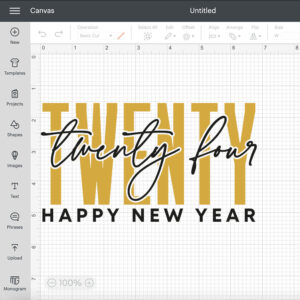 Twenty Twenty Four Happy New Year SVG 2024 New Year Eve Digital Design SVG PNG 2