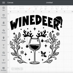 Winedeer Reinbeer SVG Christmas Couples Matching Black T shirts Digital Designs 2
