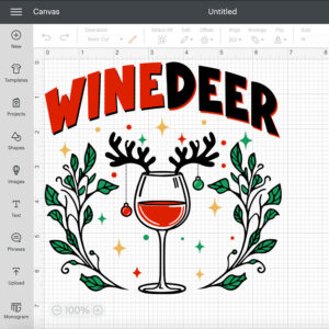 Winedeer Reinbeer SVG Christmas Couples Matching T shirts Digital Designs in White 2