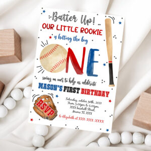 1 Editable Baseball Invitation Baseball Birthday Invitation Baseball Template Download