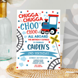 1 Editable Chugga Chugga Choo Choo Train Birthday Invitation Chugga Chugga Choo Choo Party Choo Choo Train Party Invite Instant Download TC 1