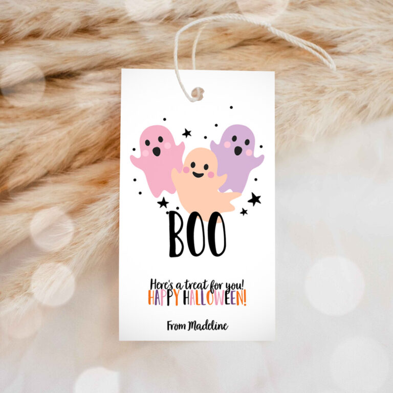1 Editable Halloween Favor Tag Boo Gift Tags Costume Party Trick Or Treat Favor Tags Halloween Party Download Printable Template Corjl 0261 1