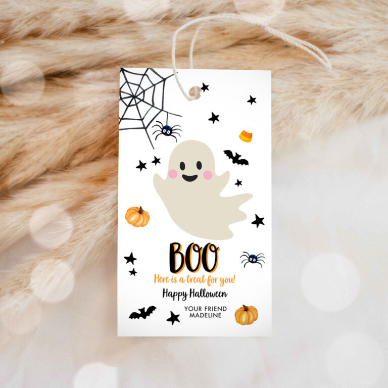 1 Editable Halloween Favor Tags Boo Gift Tag Costume Party Trick Or Treat Favor Tag Birthday Party Download Printable Template Corjl 0418 0261 1