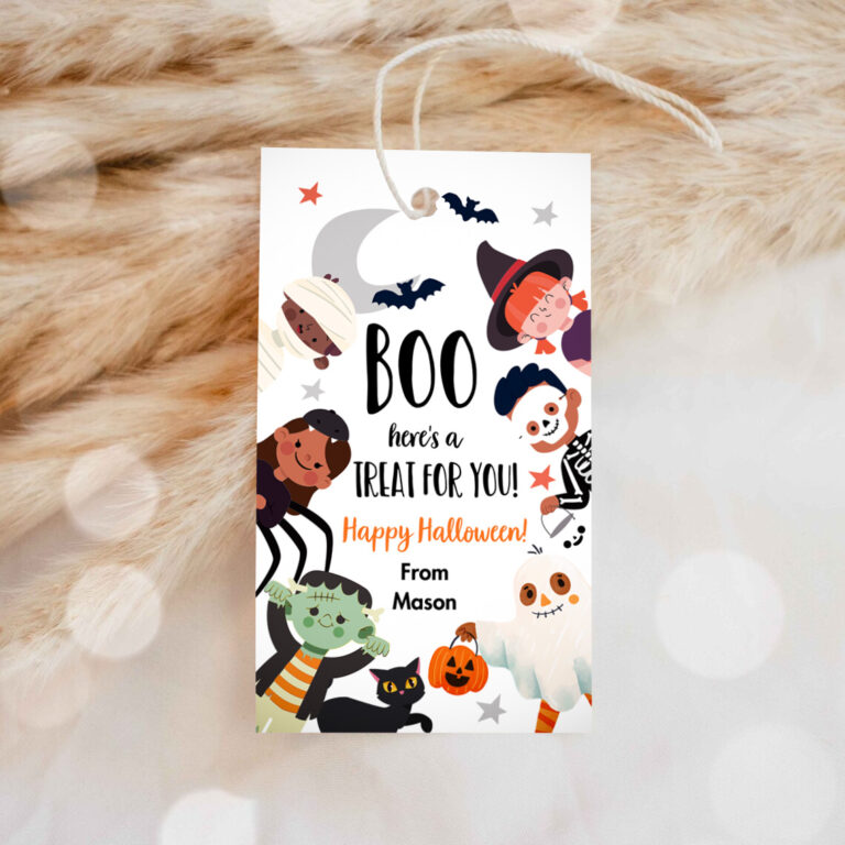 1 Editable Halloween Favor Tags Boo Gift Tags Costume Party Trick Or Treat Favor Tag Birthday Party Printable Template Corjl 0261 0473 0009 1