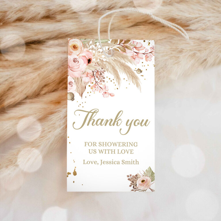 1 Editable Pampas Grass Favor Tag Baby Shower Thank You Tags Boho Tropical Desert Gift Tag Instant Download Printable Corjl Template 0395 1