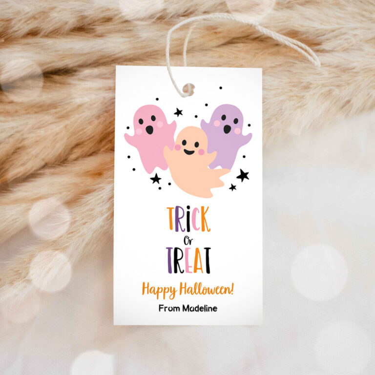 1 Editable Trick or Treat Tags Halloween Favor Tags Boo Gift Tags Costume Party Favor Tags Halloween Party Download Printable Kids Corjl 0261 1