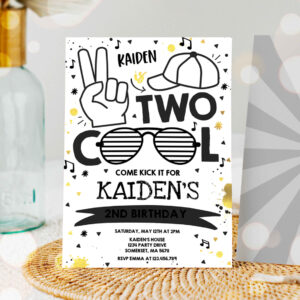 1 Editable Two Cool Birthday Invitation Two Cool Party Boys 2nd Birthday Party Im Two Cool Sunglasses Birthday Party 1