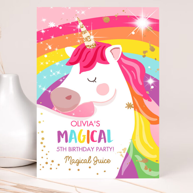 1 Editable Unicorn Capri Sun Labels Juice Pouch Labels Magical Unicorn Birthday Party Girl Pink Rainbow Download Corjl Template Printable 0323 1