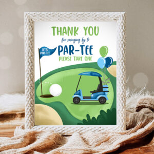 1 Golf Birthday Party Favor Sign Golf Birthday Favors Party Decor Par tee Decorations Golfing Party Hole in One 1st Download PRINTABLE 0405 1