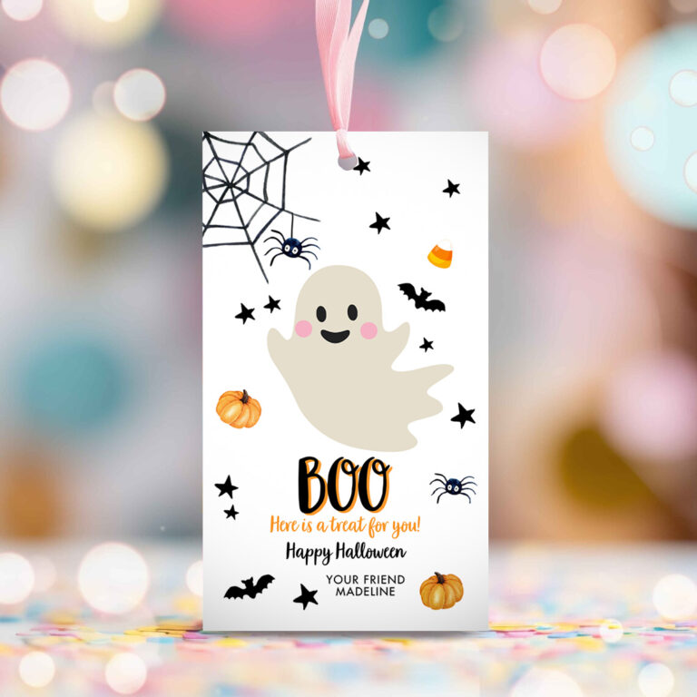 2 Editable Halloween Favor Tags Boo Gift Tag Costume Party Trick Or Treat Favor Tag Birthday Party Download Printable Template Corjl 0418 0261 1