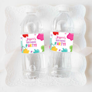 3 Editable Art Party Water Bottle Labels Painting Birthday Decor Craft Birthday Art Party Favors Drink Labels Bottle Label Template Corjl 0319 1