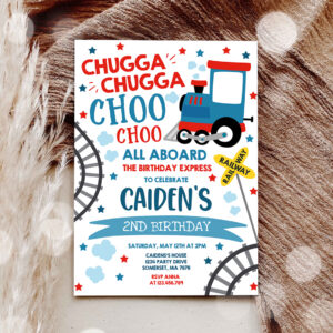 3 Editable Chugga Chugga Choo Choo Train Birthday Invitation Chugga Chugga Choo Choo Party Choo Choo Train Party Invite Instant Download TC 1