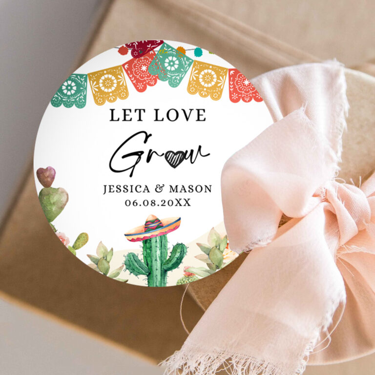 3 Editable Let Love Grow Tags Fiesta Cactus Favor Tags Bridal Shower Wedding Succulent Taco Bout Love Tag Corjl Baby Template Printable 0404 1