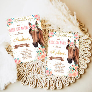 3 Horse Birthday Invitation Horse Invitation Horse Template Download 1