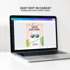 4 Editable Whole Llama Fun Birthday Invitation Pink Llama Fiesta Cactus Confetti Girl Pink Alpaca Instant Download Printable Template Corjl 0079 1