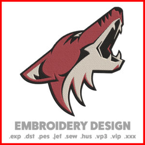 Arizona Coyotes NHL Logo Embroidery Design