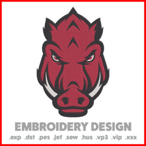 Arkansas Razorbacks 2 NCAA Logo Embroidery Design