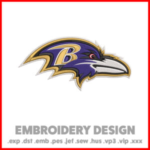 Baltimore Ravens NFL Logo Embroidery Design