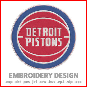 Detroit Pistons NBA Logo Embroidery Design