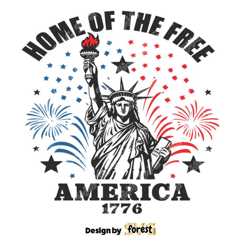 4th Of July Home Of the Free America 1776 SVG