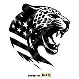 Aguar Head With American Flag SVG American Flag SVG Jaguar SVG