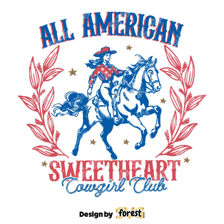 All American Sweetheart Cowgirl Club SVG 0
