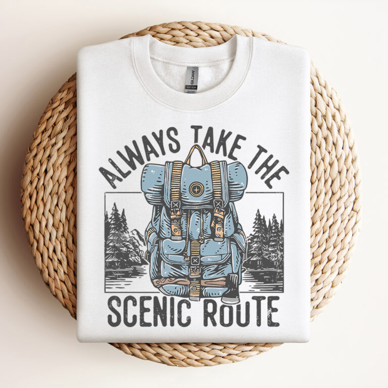Always Take the Scenic Route SVG Adventure Shirt Design SVG Design