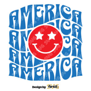 America Smiley Face SVG 4th Of July SVG Fourth Of July SVG
