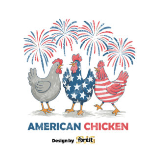 American Chicken Funny 4th Of July SVG