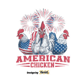 American Chicken USA Fireworks SVG