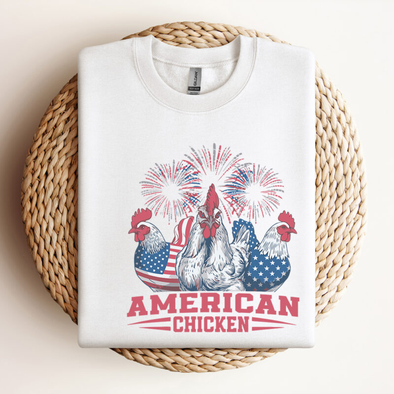 American Chicken USA Fireworks SVG Design